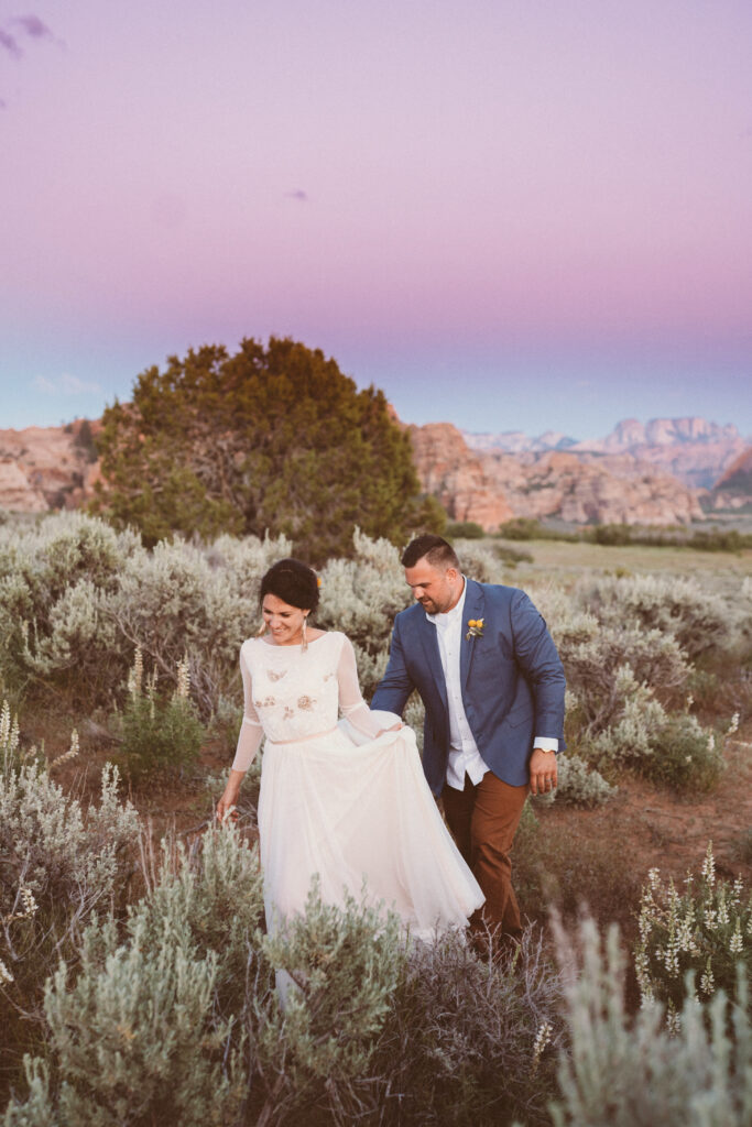 Kristy + Sam - Zion National Park Elopement - Featured In Rocky Mountain Bride